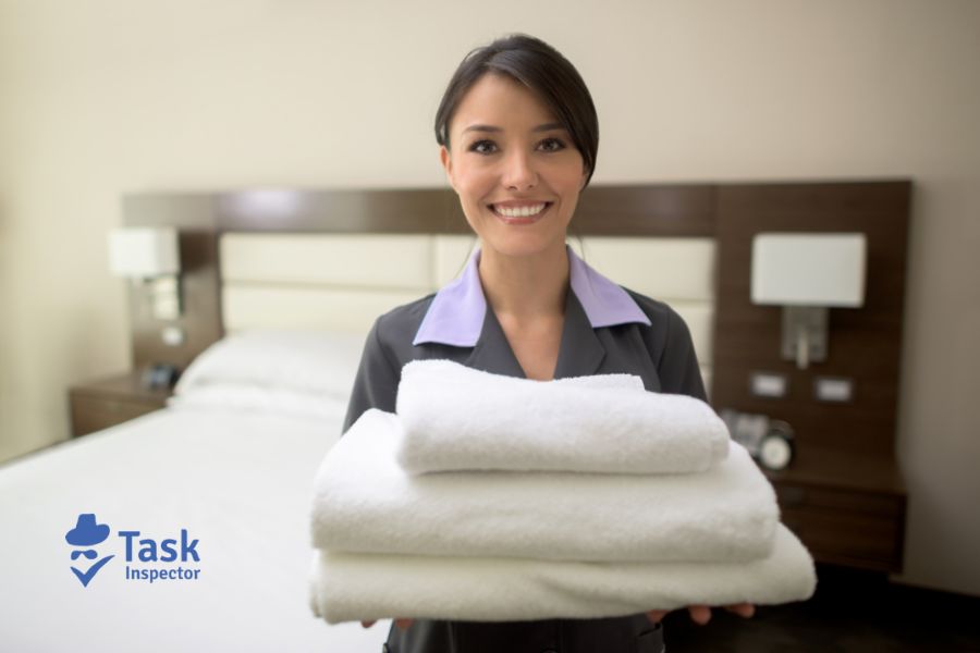 Housekeeping service at a hotel.